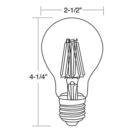 Westgate A19-FLA-7W-40K-DA19 LED BULB, E26, 110~130V, 7W 700LM 4000K DIMMABLE A19-FLA-7W-40K-D